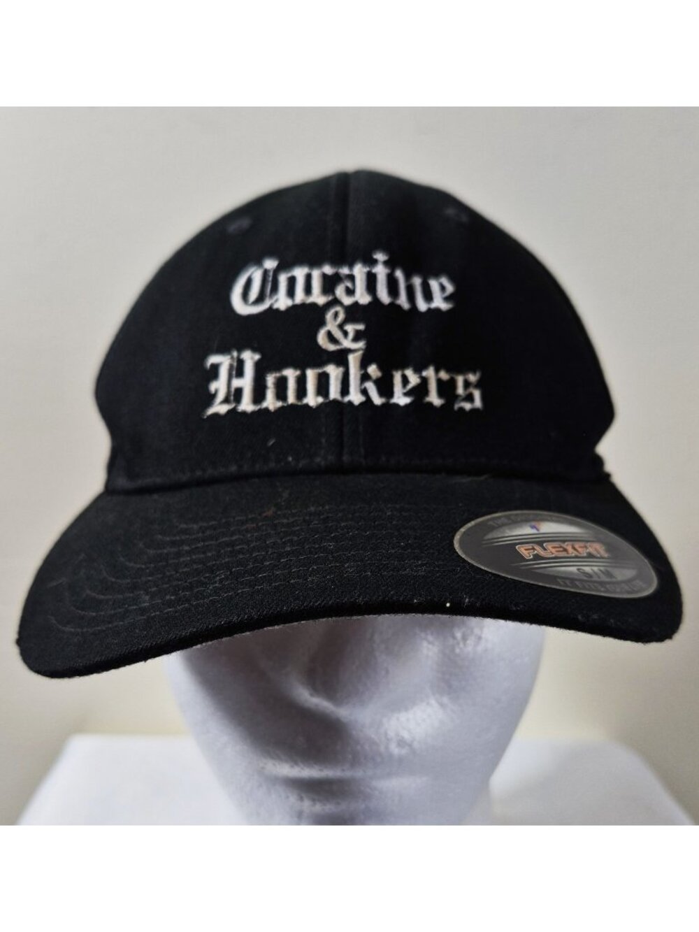 FlexFit Creative & Hookers Hat Memphis Sylo 15 Black Fitted Cap S/M Fishing